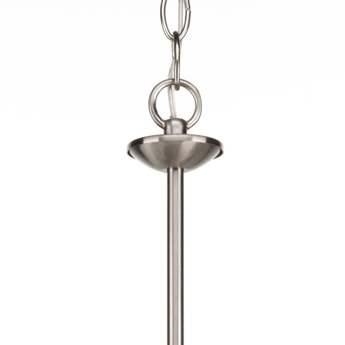 Progress Lighting Drum Shade 5-Light Brushed Nickel Transitional Chandelier