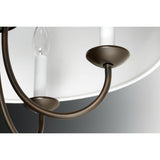 Progress Lighting Drum Shade 5-Light Antique Off-white Transitional Chandelier