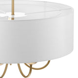 Progress Lighting Drum Shade 5-Light Brushed Bronze Traditional Chandelier