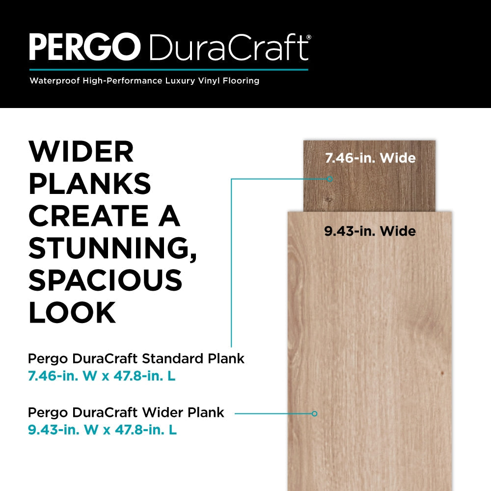 Pergo DuraCraft Marsala Oak Brown Waterproof Luxury Vinyl Plank Flooring