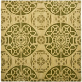 Safavieh Wyndham Hutton 7 x 7 Honey/Green Square Indoor Abstract Bohemian/Eclectic Handcrafted Area Rug