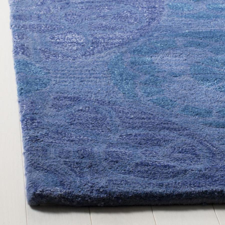 Safavieh Wyndham Hutton 10 x 14 Blue Indoor Abstract Bohemian/Eclectic Handcrafted Area Rug
