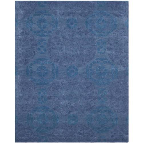 Safavieh Wyndham Hutton 10 x 14 Blue Indoor Abstract Bohemian/Eclectic Handcrafted Area Rug