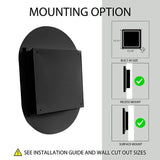 WELLFOR 20.5-in x 33.5-in Surface/Recessed Mount Black Mirrored Oval Soft Close Medicine Cabinet
