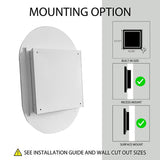 WELLFOR 20.5-in x 33.5-in Surface/Recessed Mount White Mirrored Oval Soft Close Medicine Cabinet