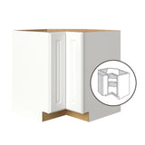 allen + roth Tilson 33-in W x 34.5-in H x 24-in D Linen L-shaped Corner Base Fully Assembled Cabinet (Raised Panel Square Style)