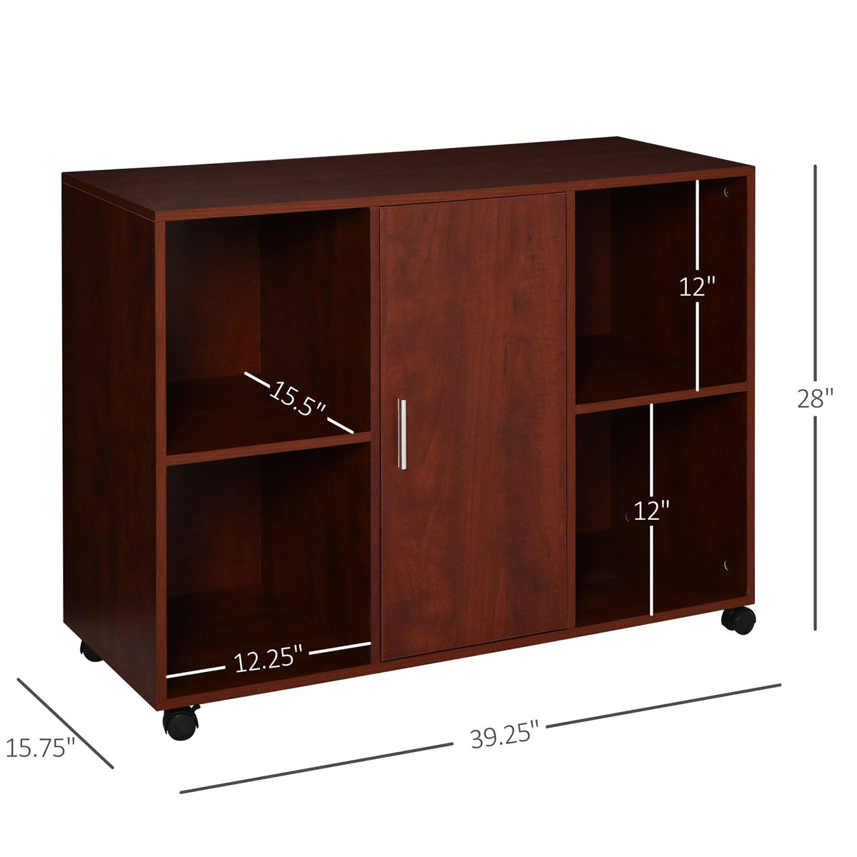 Maocao Hoom Brown 39.25-in File Cabinet