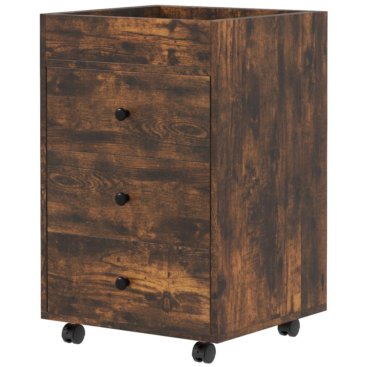 Maocao Hoom Rustic Brown 3-Drawer 16.9-in File Cabinet