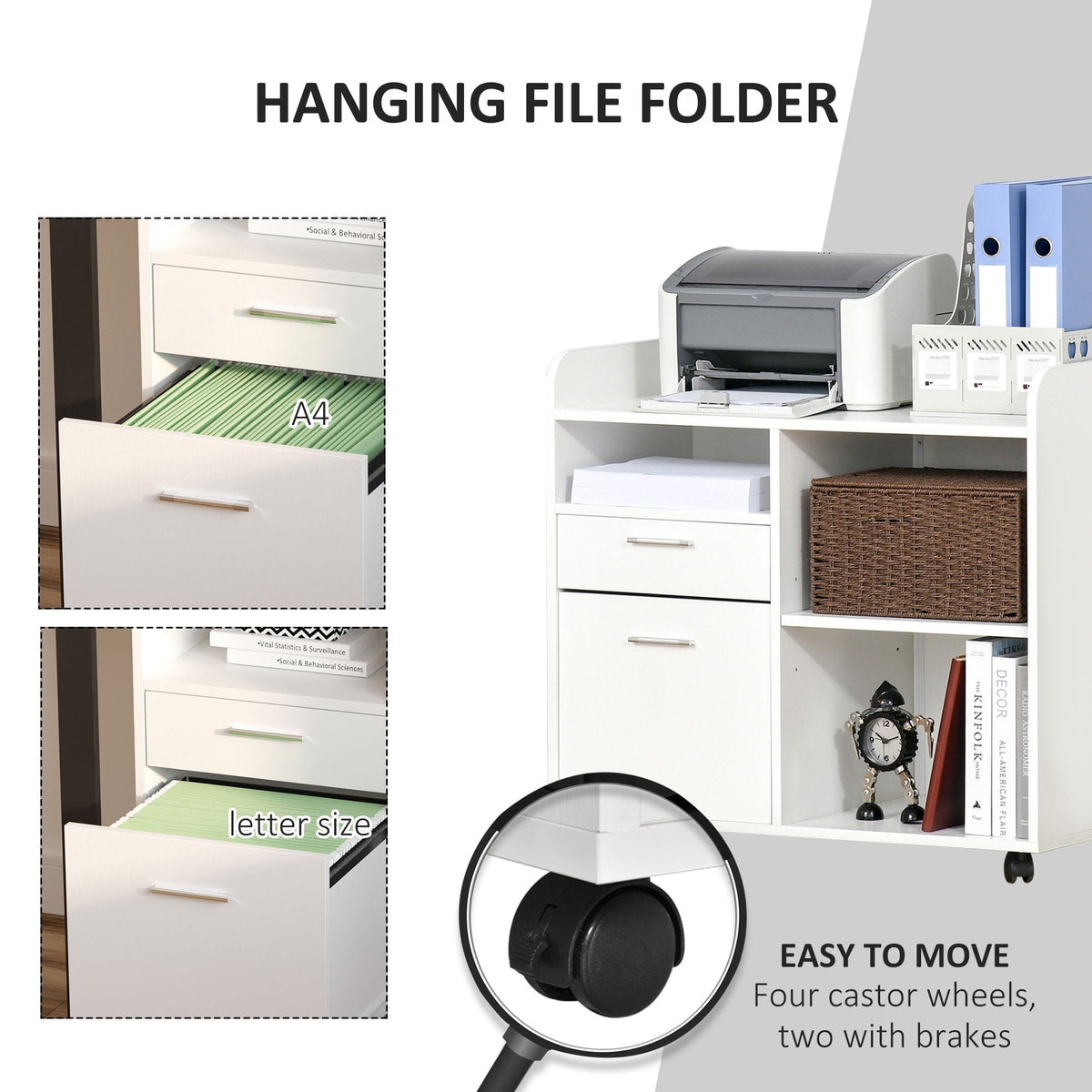 Maocao Hoom White 2-Drawer 31.5-in File Cabinet
