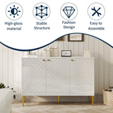 Mondawe 29.5 in. 3-Door Accent Cabinet, White