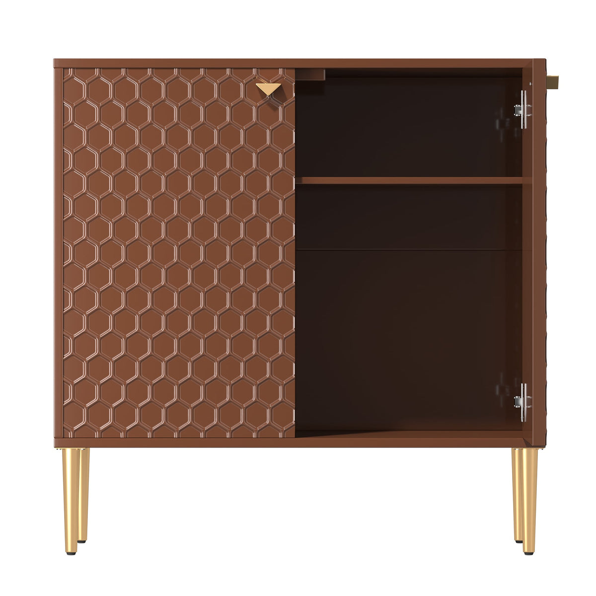 Mondawe 2 Doors Locker Accent Cabinet Chests Coffee