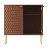Mondawe 2 Doors Locker Accent Cabinet Chests Coffee