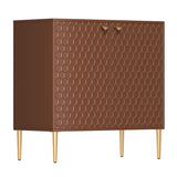 Mondawe 2 Doors Locker Accent Cabinet Chests Coffee