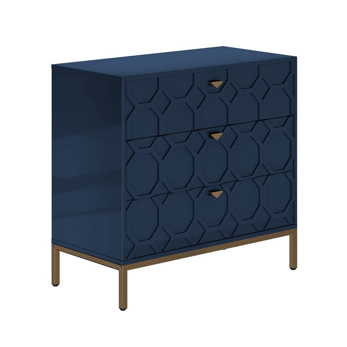 Mondawe 31.5 in. 3-Drawer  Cabinet, Blue