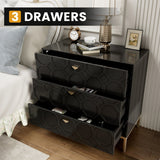 Mondawe 31.5 in. 3-Drawer  Cabinet, Black