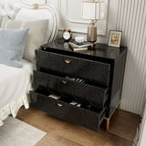 Mondawe 31.5 in. 3-Drawer  Cabinet, Black