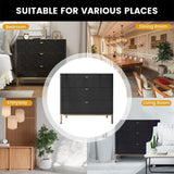 Mondawe 31.5 in. 3-Drawer  Cabinet, Black