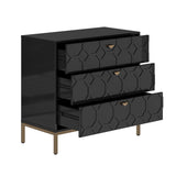 Mondawe 31.5 in. 3-Drawer  Cabinet, Black