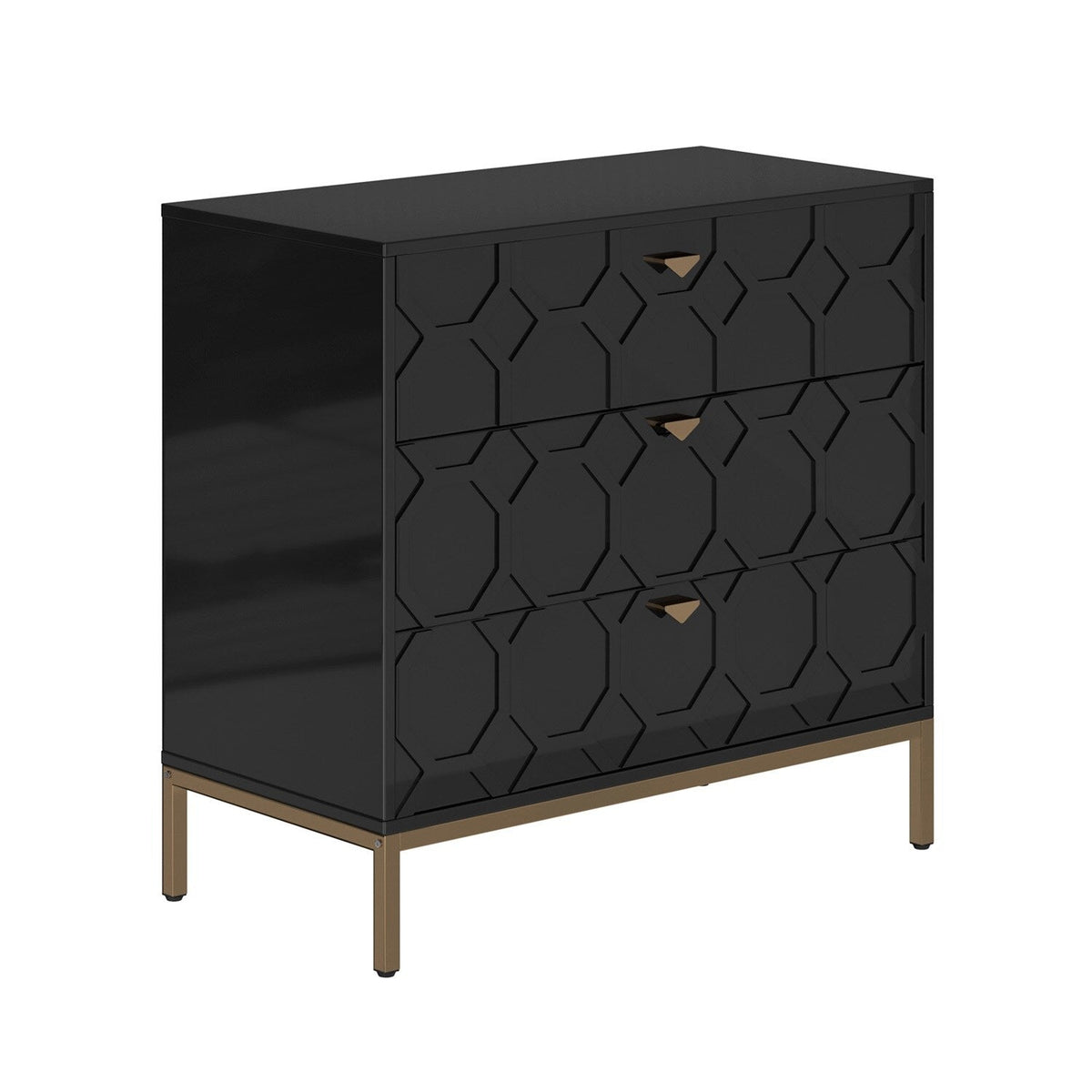 Mondawe 31.5 in. 3-Drawer  Cabinet, Black