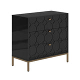 Mondawe 31.5 in. 3-Drawer  Cabinet, Black