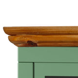 Maocao Hoom Nightstand with Storage Cabinet and Solid Wood Tabletop, Green