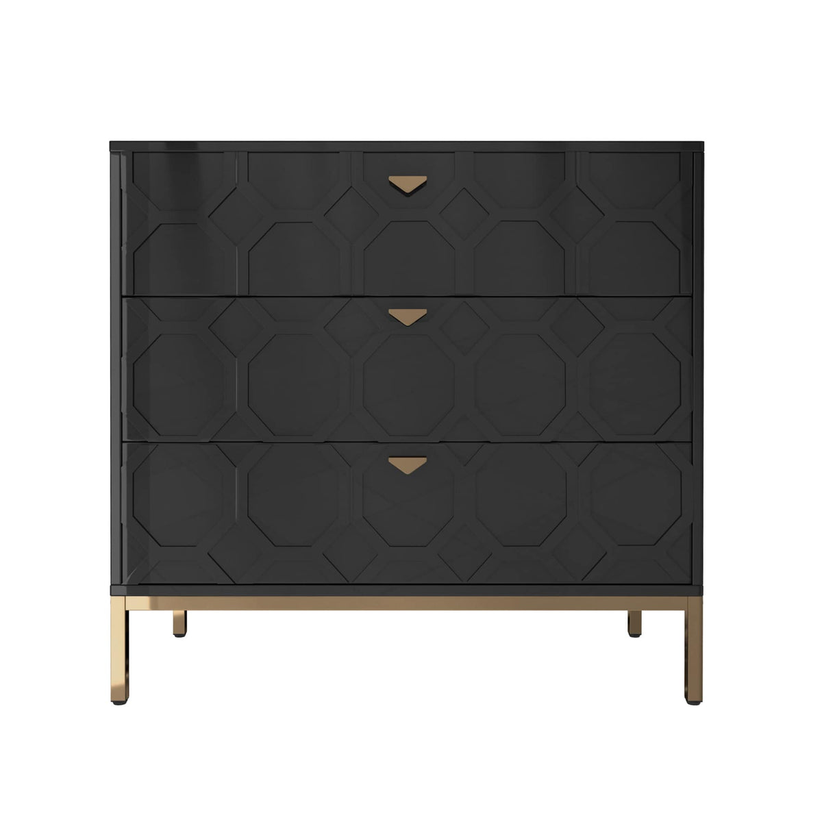Mondawe 31.5 in. 3-Drawer  Cabinet, Black
