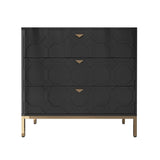 Mondawe 31.5 in. 3-Drawer  Cabinet, Black