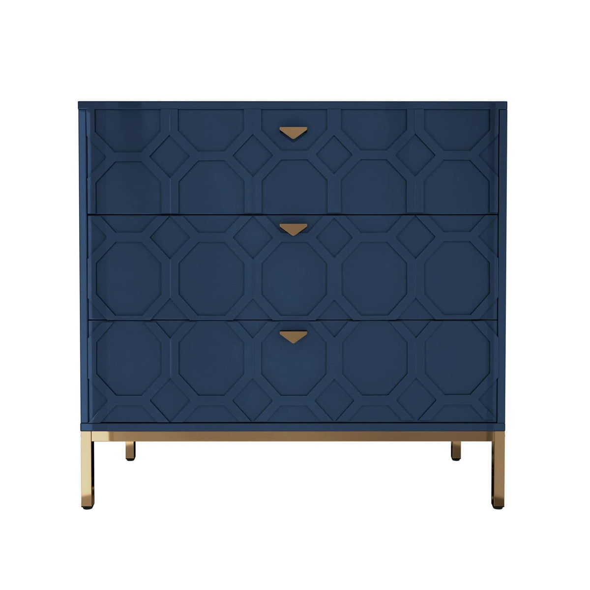 Mondawe 31.5 in. 3-Drawer  Cabinet, Blue