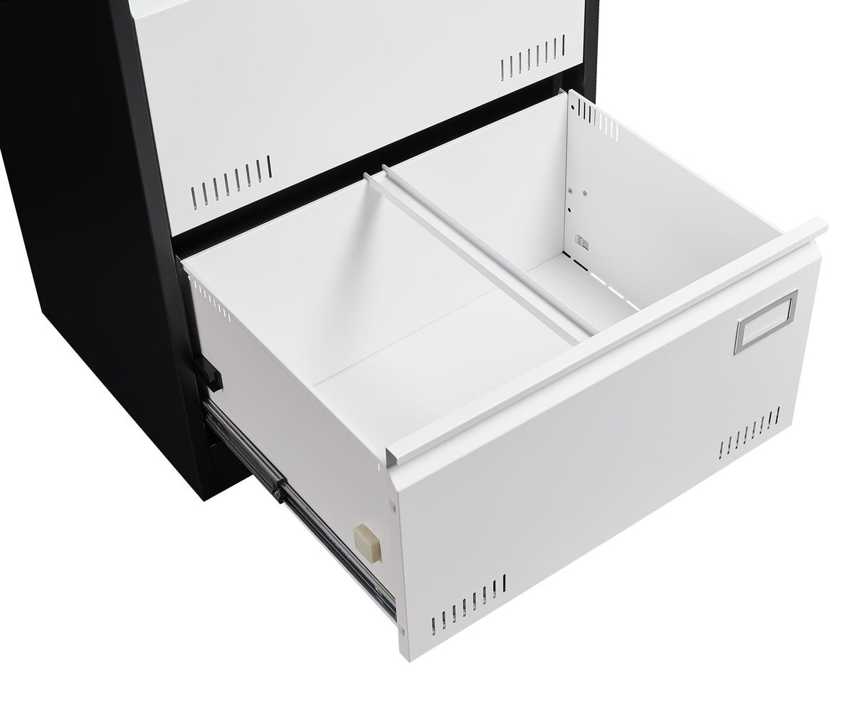 Maocao Hoom Black+White 23.62-in File Cabinet