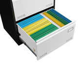 Maocao Hoom Black White 3-Drawer 23.62-in File Cabinet
