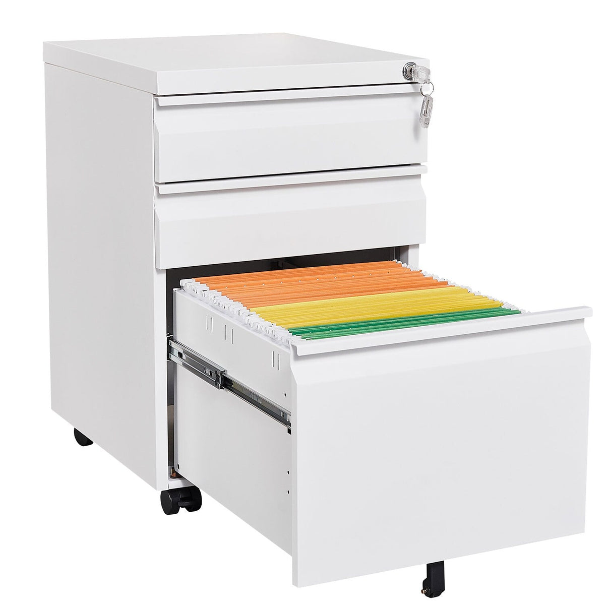 Maocao Hoom White 3-Drawer 15.35-in File Cabinet