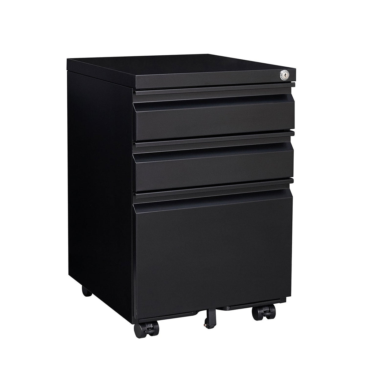 Maocao Hoom Black 3-Drawer 15.35-in File Cabinet