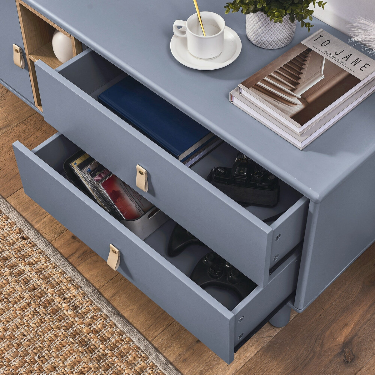 Maocao Hoom Modern/Contemporary Blue Tv Cabinet (Accommodates TVs up to 55-in)