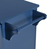 Runesay Blue Mdf Base with Mdf Wood Top Rolling Kitchen Island (27.56-in x 53.15-in x 36.33-in)