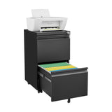 Maocao Hoom Black 2-Drawer 15.35-in File Cabinet