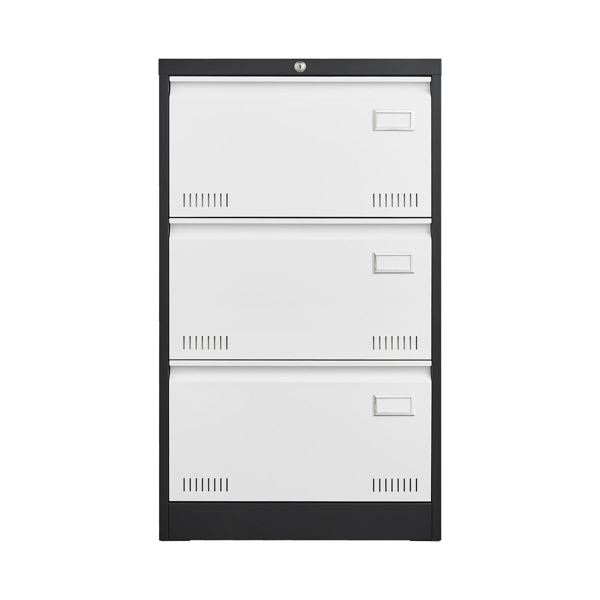 Maocao Hoom Black White 3-Drawer 23.62-in File Cabinet