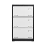 Maocao Hoom Black White 3-Drawer 23.62-in File Cabinet