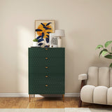 Mondawe 31.5 in. 5-Drawer  Chests Cabinet, Green