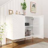 Mondawe 29.5 in. 2-Door Modern Accent Cabinet Chests, White