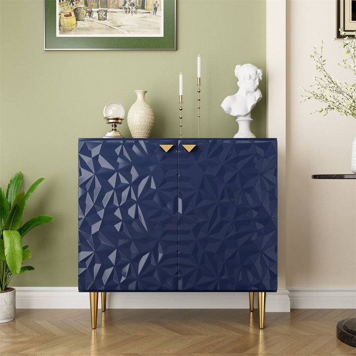 Mondawe 31.5 in. 2-Door Locker Accent Cabinet Chests, Blue