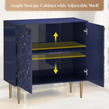 Mondawe 31.5 in. 2-Door Locker Accent Cabinet Chests, Blue