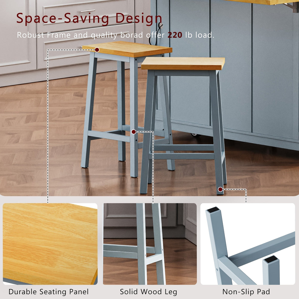 Runesay Gray Mdf Base with Mdf Wood Top Rolling Kitchen Island (29.52-in x 53.14-in x 36.4-in)