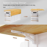 Runesay White Mdf Base with Mdf Wood Top Rolling Kitchen Island (29.52-in x 53.14-in x 36.4-in)