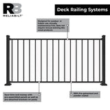 RELIABILT 6-ft x 36-in Black Sand Steel Deck Rail Kit