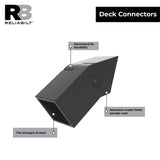 RELIABILT 1-in x 1-in Black Sand Steel Stair Connector