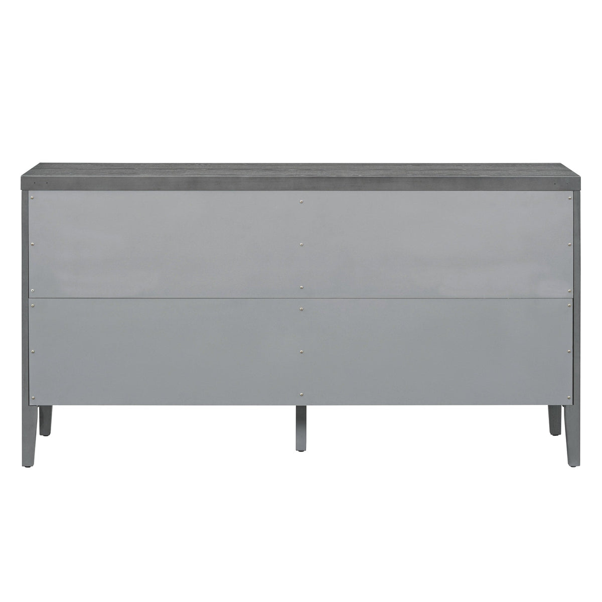 JIMSMAISON This retro sideboard has four doors with rounded lines on the doors to create a three-dimensional look, the country-style cabinet adds a warm atmosphere to your home
