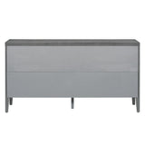JIMSMAISON This retro sideboard has four doors with rounded lines on the doors to create a three-dimensional look, the country-style cabinet adds a warm atmosphere to your home