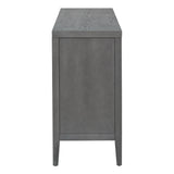 JIMSMAISON This retro sideboard has four doors with rounded lines on the doors to create a three-dimensional look, the country-style cabinet adds a warm atmosphere to your home