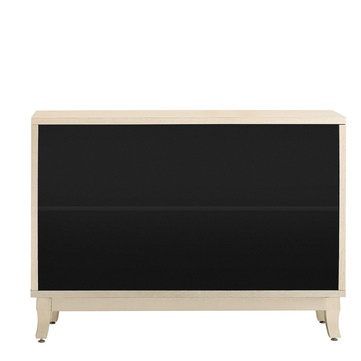 JIMSMAISON Retro yet classic mirrored sideboard, the farmhouse-style cabinet is matched with a drop-shaped silver metal handle, which perfectly integrates modern elements
