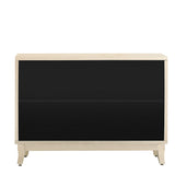 JIMSMAISON Retro yet classic mirrored sideboard, the farmhouse-style cabinet is matched with a drop-shaped silver metal handle, which perfectly integrates modern elements